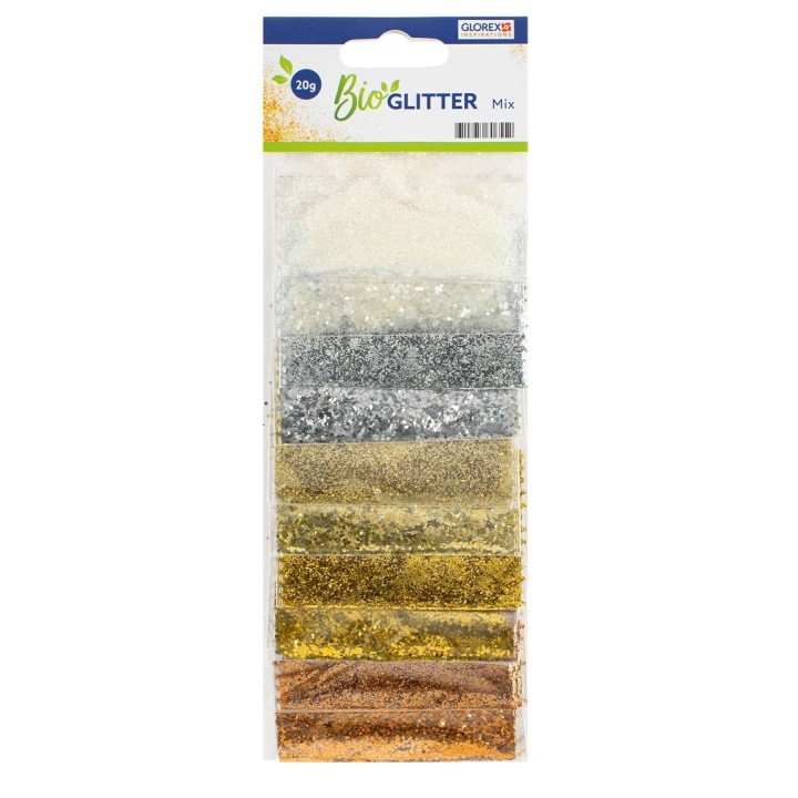 Bio Glitter, mix 2x5 Farben, 20g