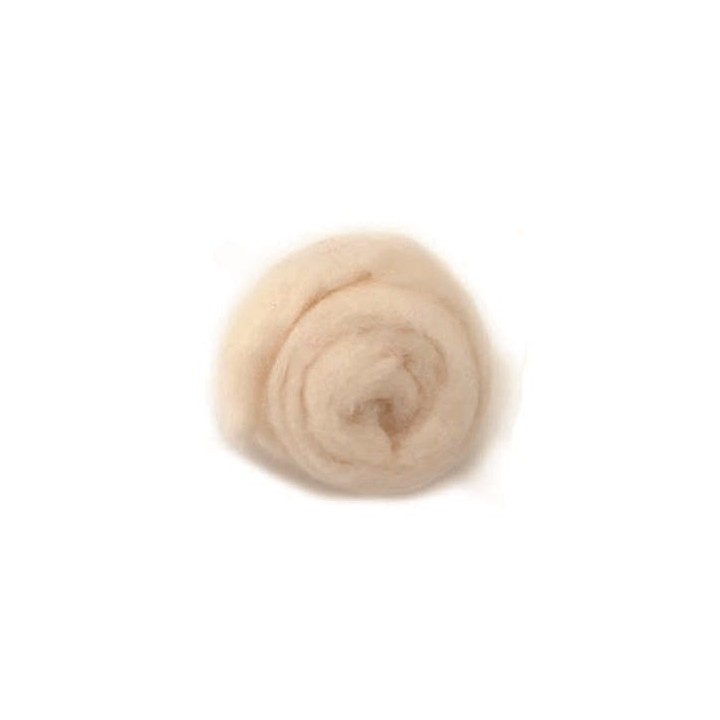 Schafwolle 50g weiß 100% natur