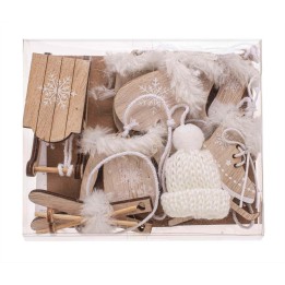 Winterhänger-Set, in Box natur, 10tlg