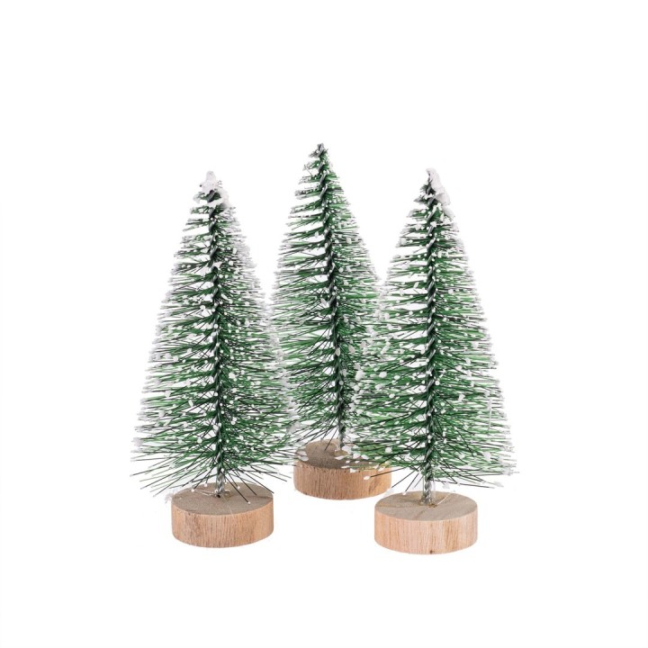 Tannenbaum mit Schnee, 4,5x10cm, 3St