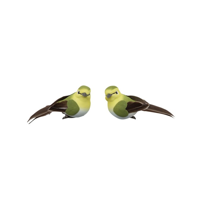 Vogel, grün, 2 St. 9,5cm