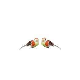 Vogel, orange, 2St. 7cm