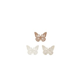 Streuteile Schmetterling, 3cm 12St. Holz natur-braun mix FSC