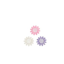 Streuteile Blumen, 3cm, 12St. Holz, lila-mix, FSC