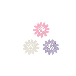 Streuteile Blumen, 4cm, 9St. Holz, lila-mix, FSC