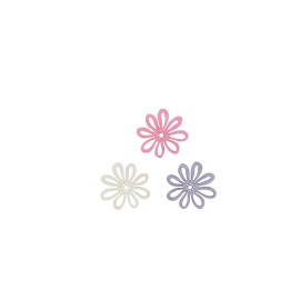 Streuteile Blumen, 2,8cm, 12St Holz, lila-mix, FSC
