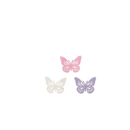 Streuteile Schmetterling, 3cm 12St. Holz, lila-mix, FSC