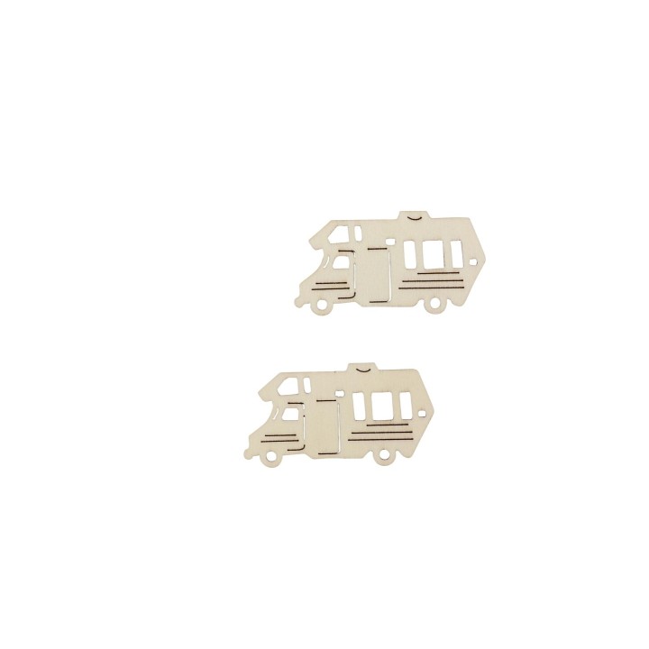 Streuteile Wohnmobil, 5x2,6cm 10St. Holz, natur, FSC