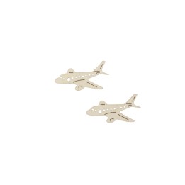 Streuteile Flugzeug, 5x2,6cm 10St. Holz, natur, FSC