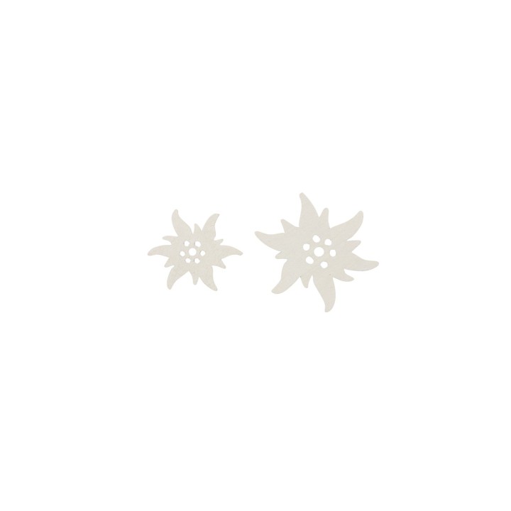 Streuteile Edelweiss 3-4cm Holz, weiss, 10St. FSC