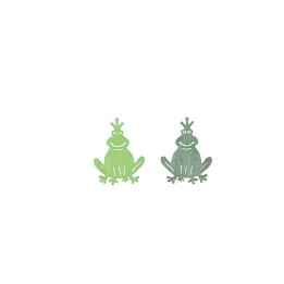 Streuteile Frosch, 4x3cm Holz, grün-mix, 10St. FSC