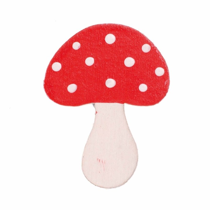 Streuteile Pilz 4cm 6St rot