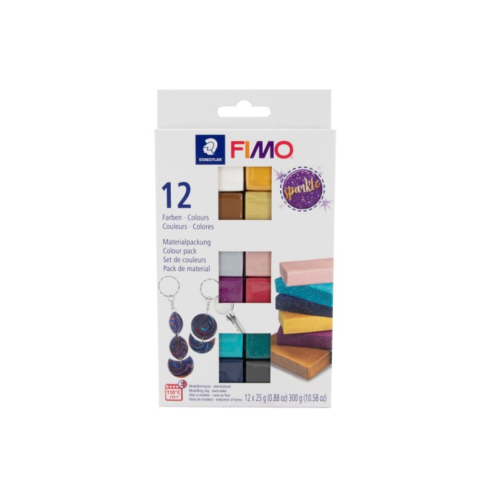 Fimo effect sparkle Colour Pack 12x25g 12 Farben