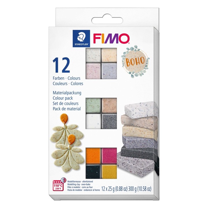 Fimo Colour Pack effect Boho 12 Farben