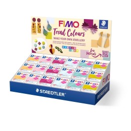 Fimo soft Display 36 Fimo Blöcke, 6 Farben