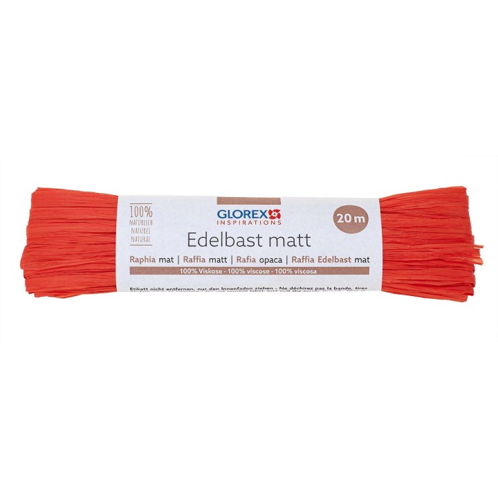 Edelbast matt 20m korallenrot