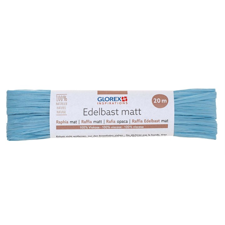 Edelbast matt 20m hellblau