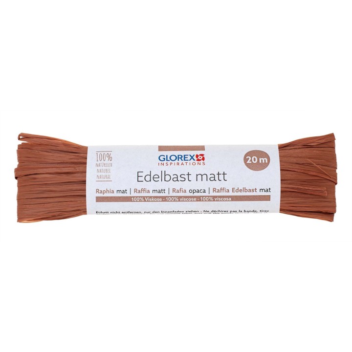 Edelbast matt 20m hellbraun