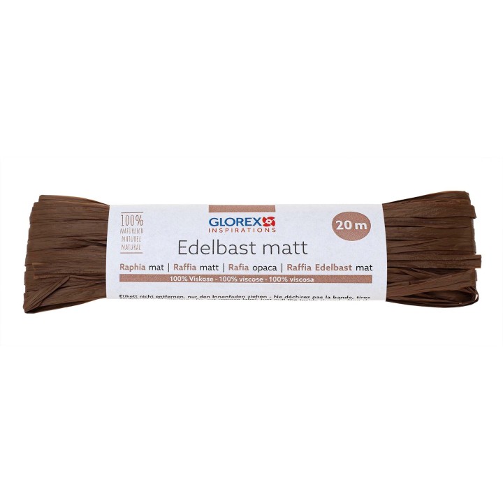 Edelbast matt 20m dunkelbraun