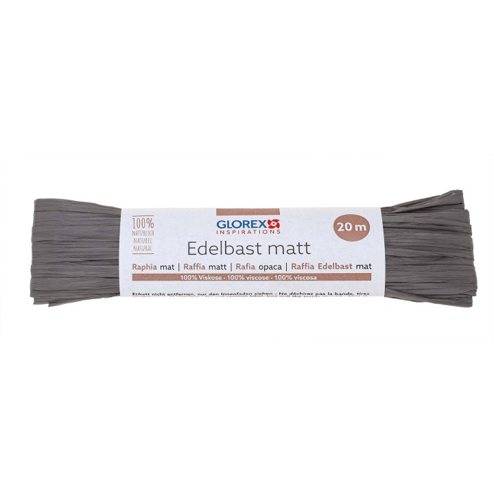 Edelbast matt 20m grau