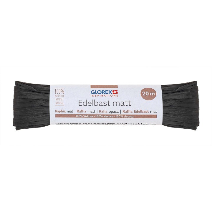 Edelbast matt 20m schwarz
