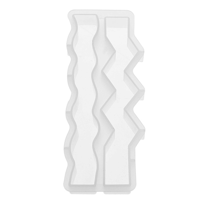 Silikon-Kerzengießform Welle Zickzack 23x2,8x2,5cm