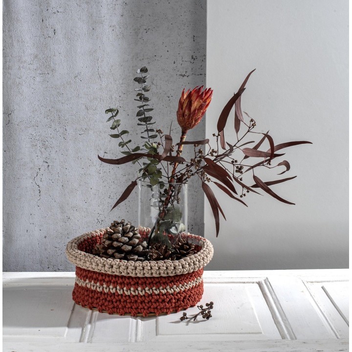 Makramee Cord 3mm 250g, gewebt terracotta,60% Cotton,40% Vis.