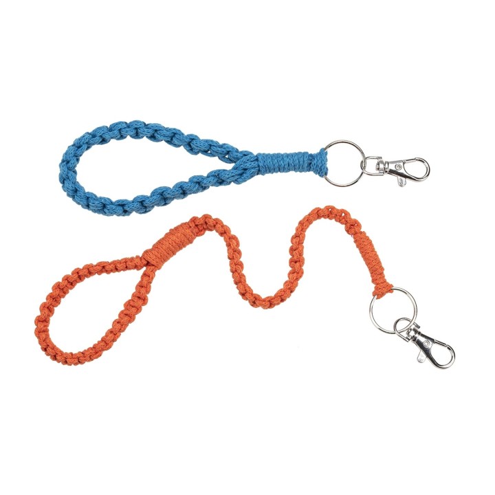 Makramee Cotton 2mm 250g neon blau, 80% Coton, 20% Vis.