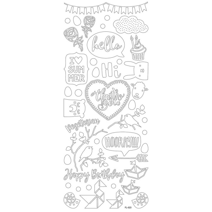 Relief-Sticker Basic 10 Blatt 460 Sticker