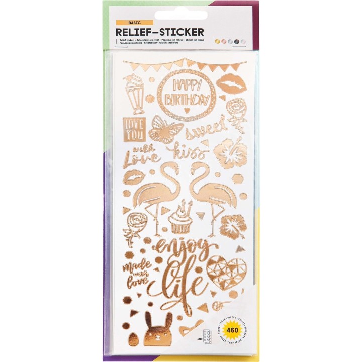 Relief-Sticker Basic 10 Blatt 460 Sticker
