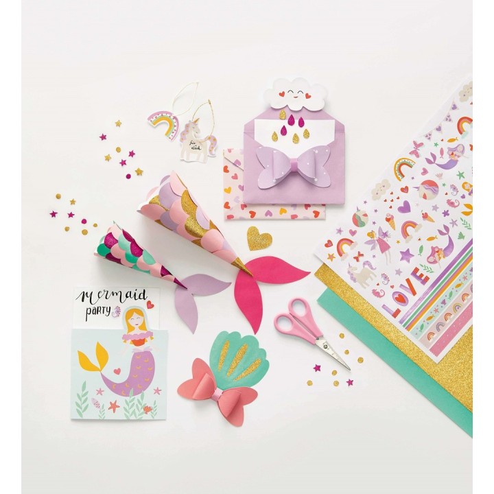 Bastelblock Glitter everywhere 24x34cm, 27 Blatt, inkl Anleit