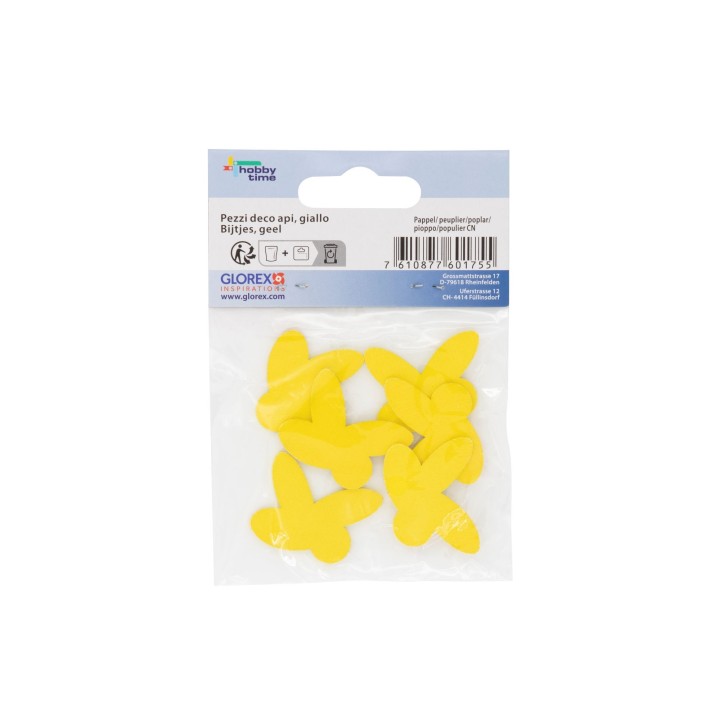 Streuteile Bienen 6St gelb 3,5x2,5 cm