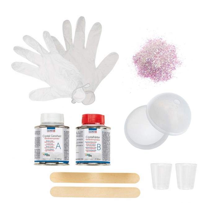 Crystal-Giessharz Komplett-Set Kugel