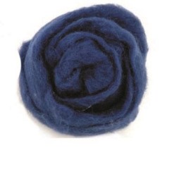 Schafwolle 50g dunkelblau 100% natur