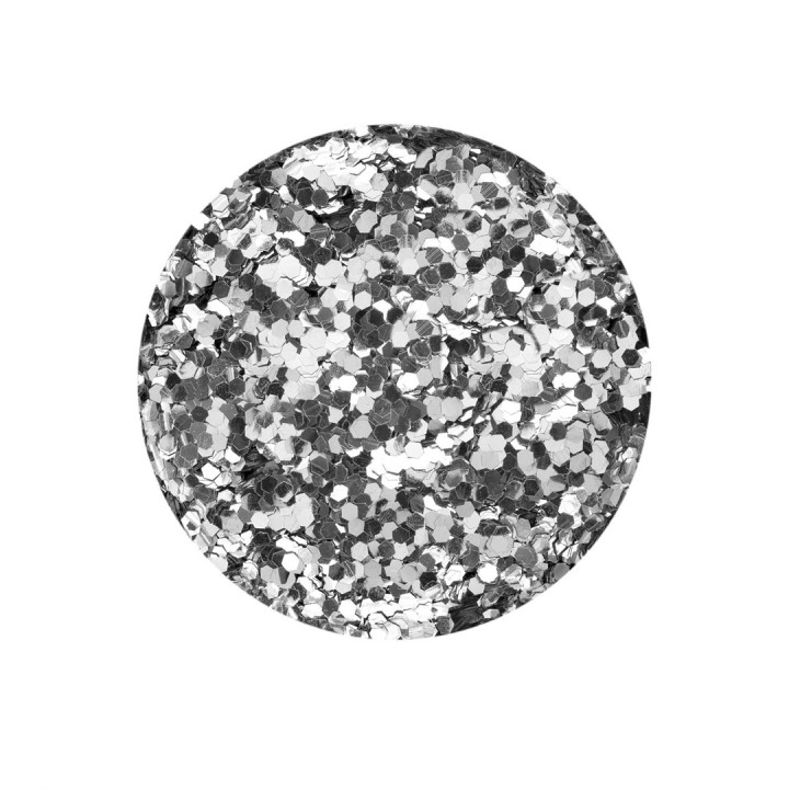 Bio Glitter grob, 10g silberfarben