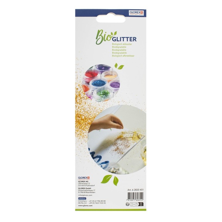 Bio Glitter, mix 2x5 Farben, 20g