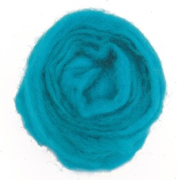 Laine de mouton 50g turquoise 100% naturelle
