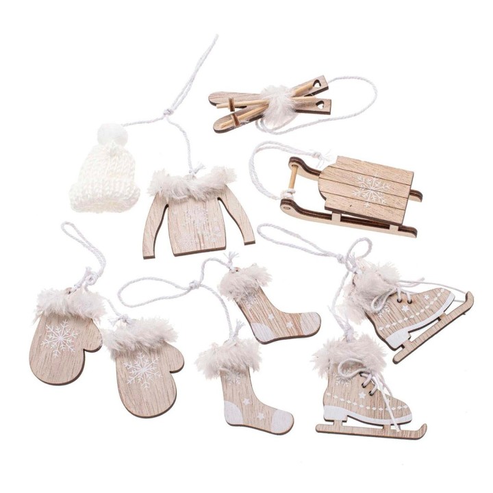 Winterhänger-Set, in Box natur, 10tlg