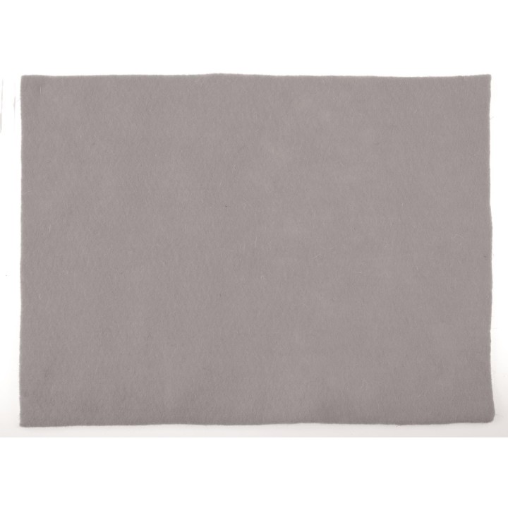 Wollfilz-Platte 30x40cm 4mm 30% Wolle/70% Polyester grau