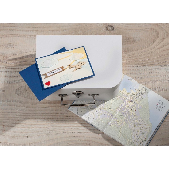 Streuteile Flugzeug, 5x2,6cm 10St. Holz, natur, FSC