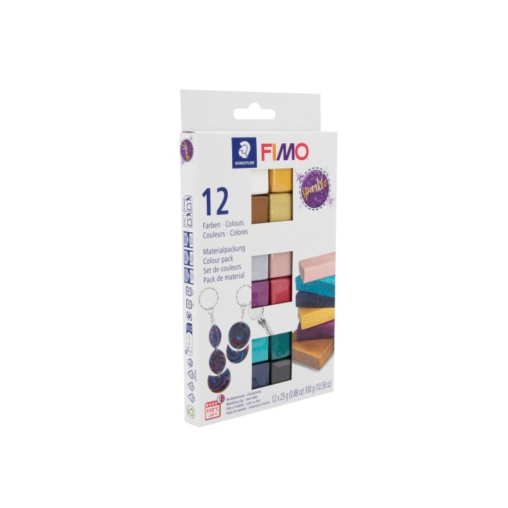 Fimo effect sparkle Colour Pack 12x25g 12 Farben