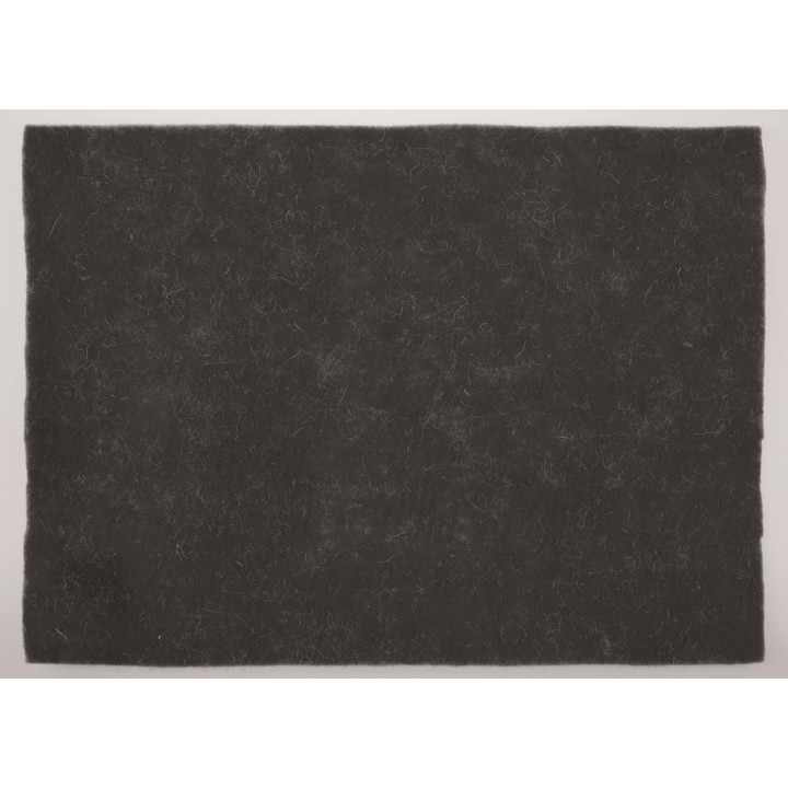 Wool felt piece 30x40cm 4mm 30% wool/70% polyester, rolled, black
