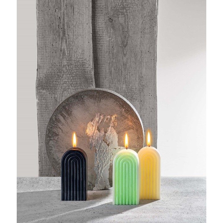 Silikon-Kerzengießform Bogen klein 12x6x3,7cm