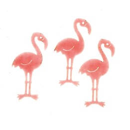 Flamingo aus Filz 12 Stück pink 45x20mm