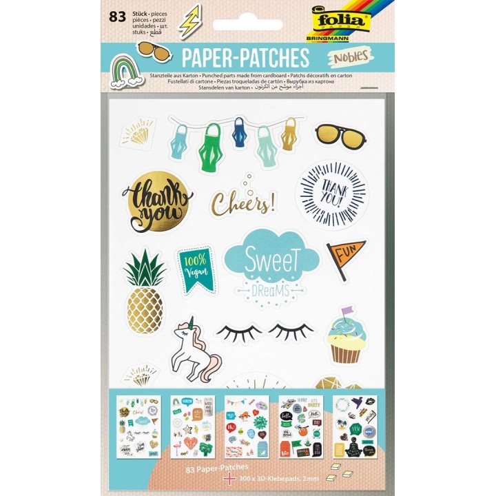 Paper-Patches Nobles Din A5 5 Blatt mit 300 Stück 3D-Klebepads