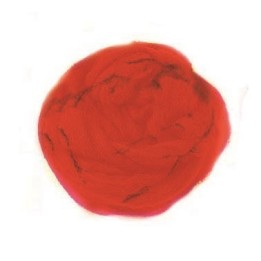 Sheep wool 50g red 100% natural