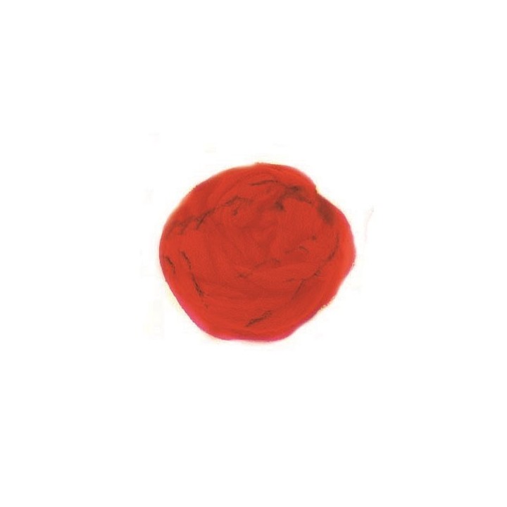 Schafwolle 50g rot 100% natur