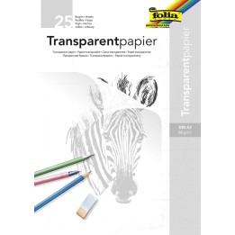 Transparent paper bloc white 80g, 25 sheets, DIN A3