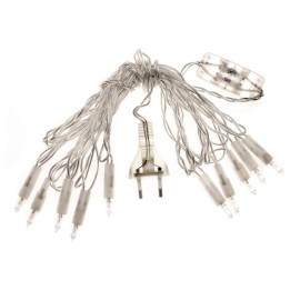 LED-Lichterkette 20 Lämpchen mit Schalter transparet linear, Abstand 25cm