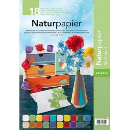 Naturpapier Sortimentspack 23x33cm, 18 Blatt, 5 Sorten